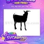 Free Angora Goat Free Curved Horns Farm Free SVG - Instant Download