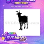 Free Standing Goat Free Silhouette Outline Farm Free SVG - Instant Download