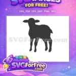 Free Lamb Silhouette Free Farm Animal Simple Goat Free SVG - Instant Download