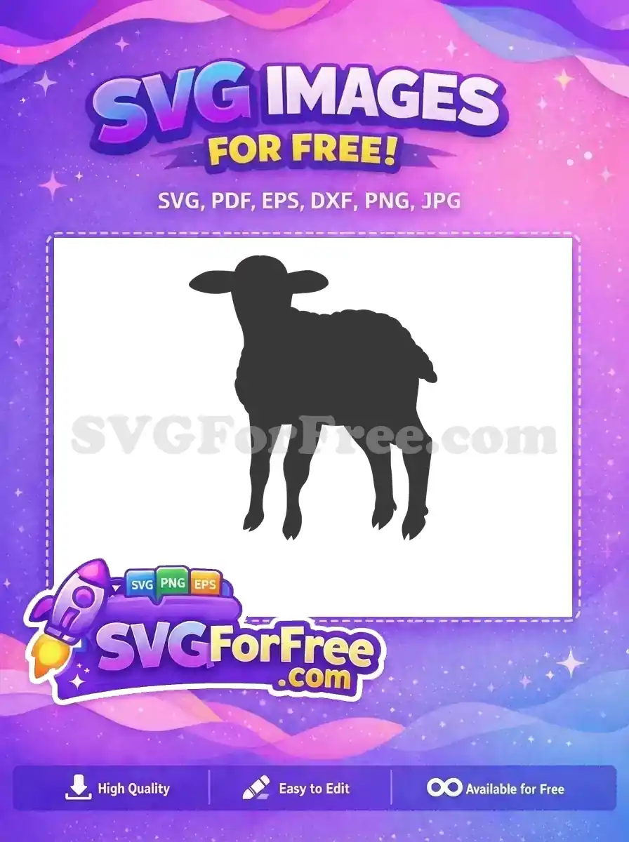Free Lamb Silhouette Free Farm Animal Simple Goat Free SVG
