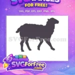 Free Walking Goat Free Dark Silhouette Farm Free SVG - Instant Download