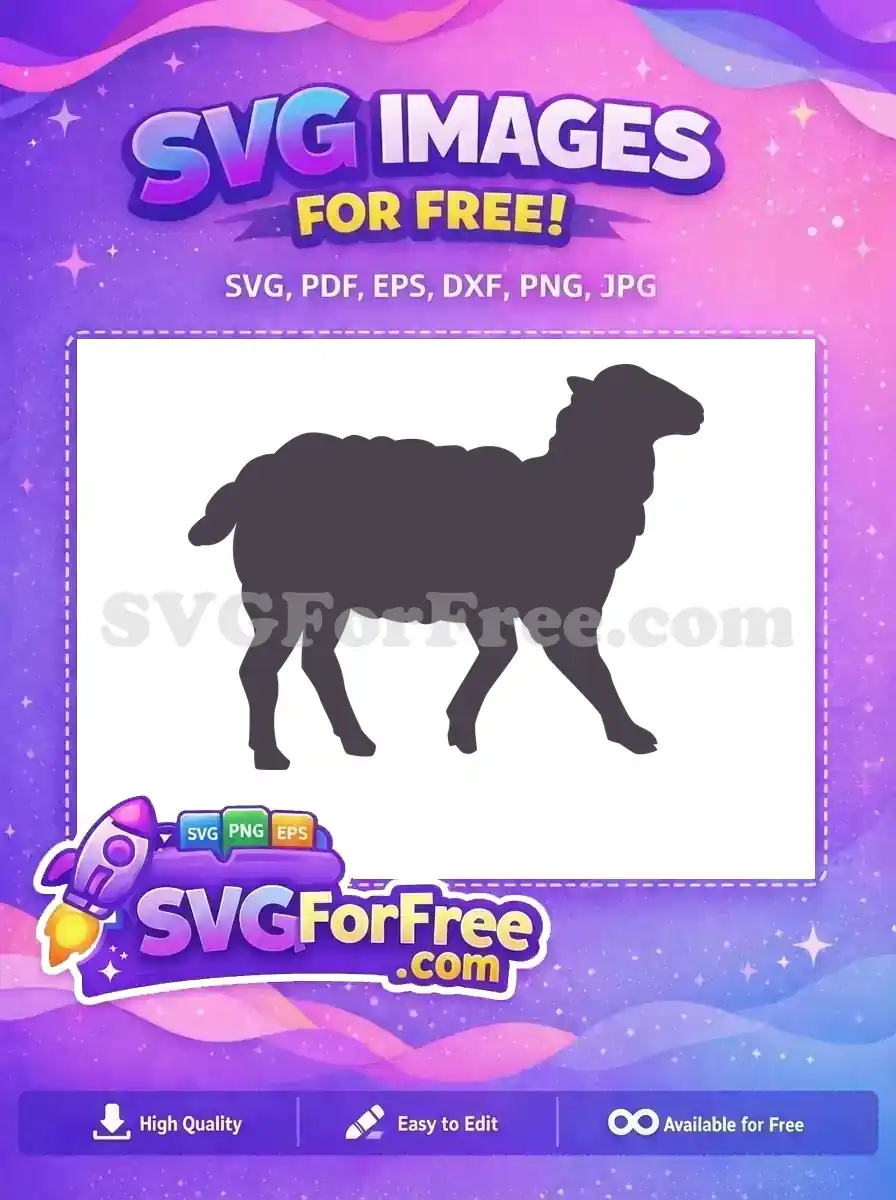 Free Walking Goat Free Dark Silhouette Farm Free SVG