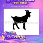 Free Black Goat Silhouette Free Mountain Animal Silhouette Free SVG - Instant Download