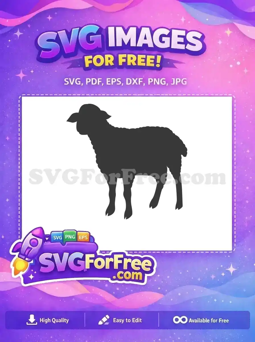 Free Woolly Silhouette Free Farm Animal Goat Free SVG 3