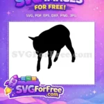 Free Silhouette Goat Free Rearing Downward Silhouette Goat Free SVG - Instant Download