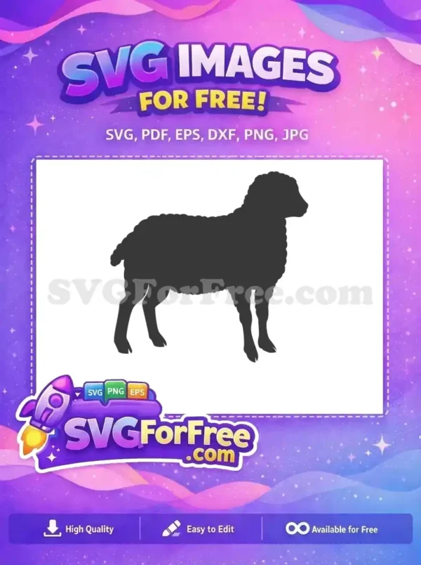 Free Woolly Goat Silhouette Free Farm Animal Silhouette Free SVG