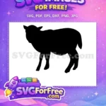Free Nubian Goat Silhouette Free Farm Animal Black Free SVG - Instant Download
