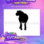 Free Black Goat Silhouette Free Farm Animal Design Free SVG 2 - Instant Download