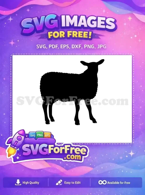 Free Woolly Silhouette Free Farm Animal Goat Silhouette Free SVG 2