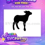 Free Standing Goat Free Silhouette Art Farm Free SVG - Instant Download