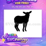 Free Standing Goat Free Black Silhouette Goat Free SVG - Instant Download