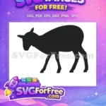 Free Goat Silhouette Free Farm Animal Silhouette Outline Free SVG - Instant Download