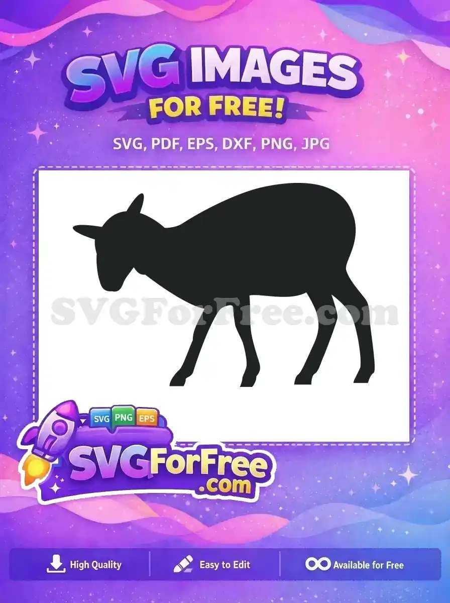Free Goat Silhouette Free Farm Animal Silhouette Outline Free SVG