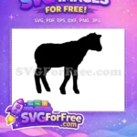 Free Black Goat Silhouette Free Farm Animal Free SVG 1 - Instant Download