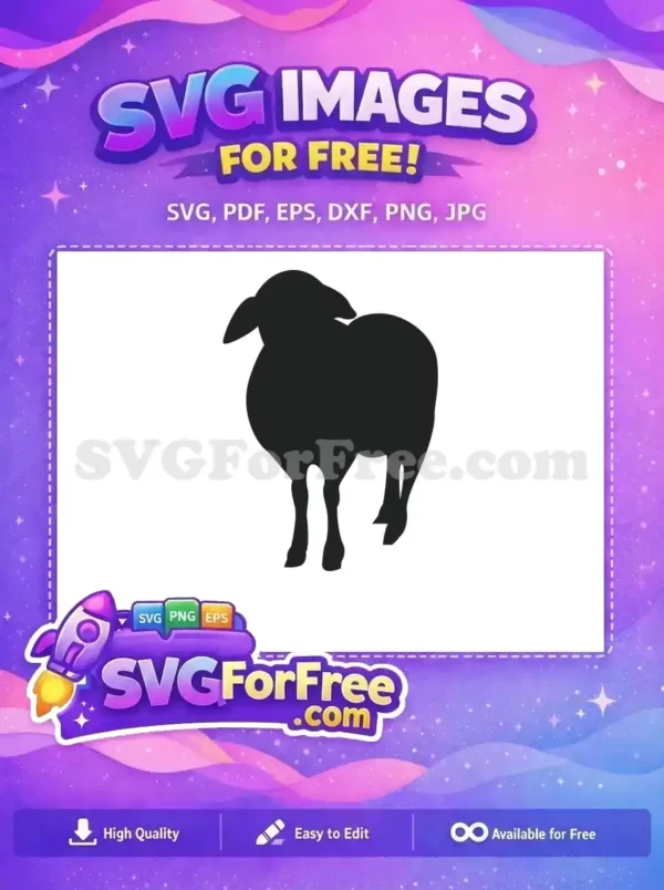 Free Black Goat Silhouette Free Farm Animal Free SVG 2