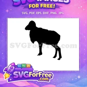 Free Black Goat Silhouette Free Farm Animal Design Free SVG 3