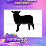 Free Black Goat Silhouette Free Farm Animal Goat Free SVG 4 - Instant Download