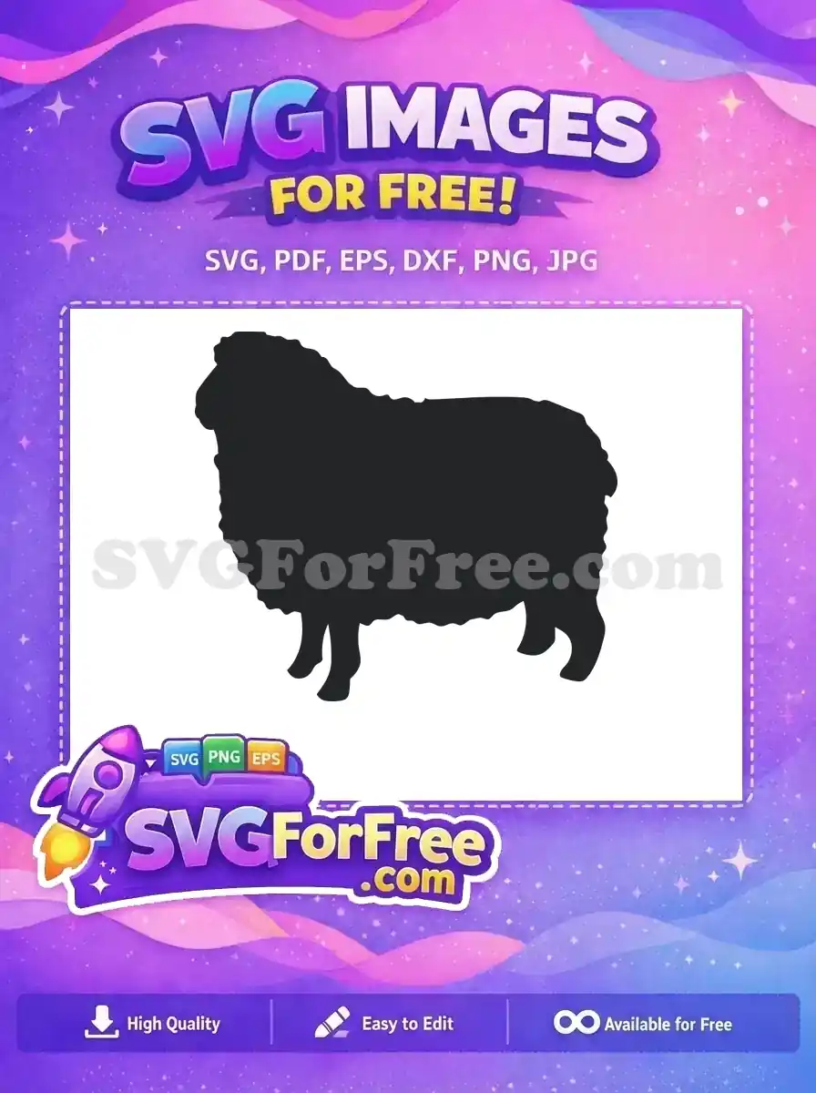 Free Woolly Silhouette Free Farm Animal Goat Free SVG 6