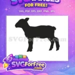 Free Standing Goat Free Silhouette Black Goat Free SVG - Instant Download