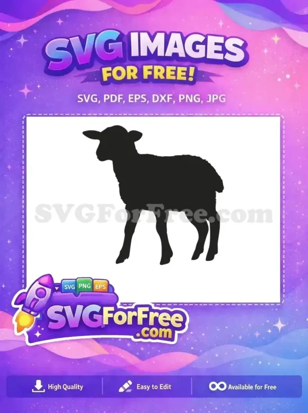 Free Lamb Silhouette Free Cute Animal Goat Free SVG