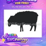 Free Simple Goat Free Farm Animal Silhouette Free SVG - Instant Download