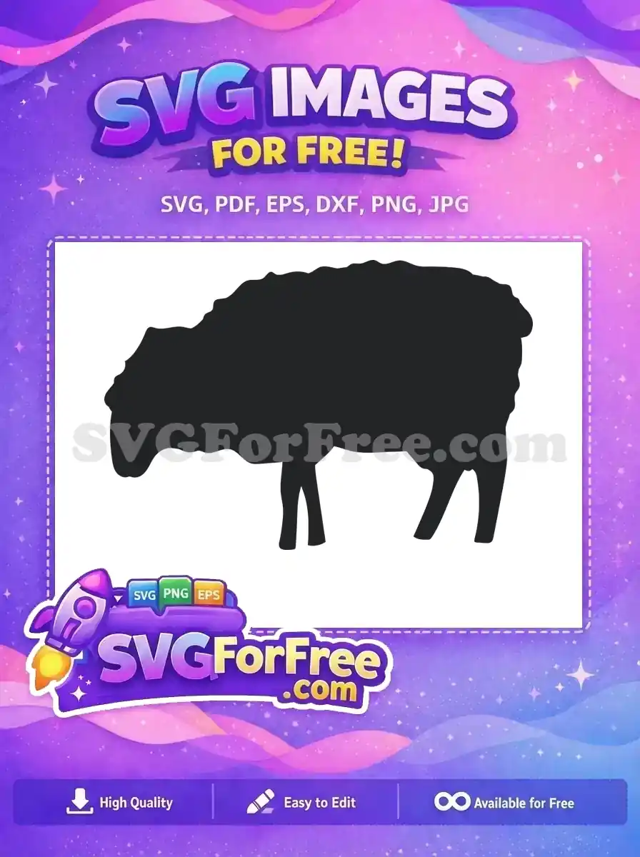Free Simple Goat Free Farm Animal Silhouette Free SVG