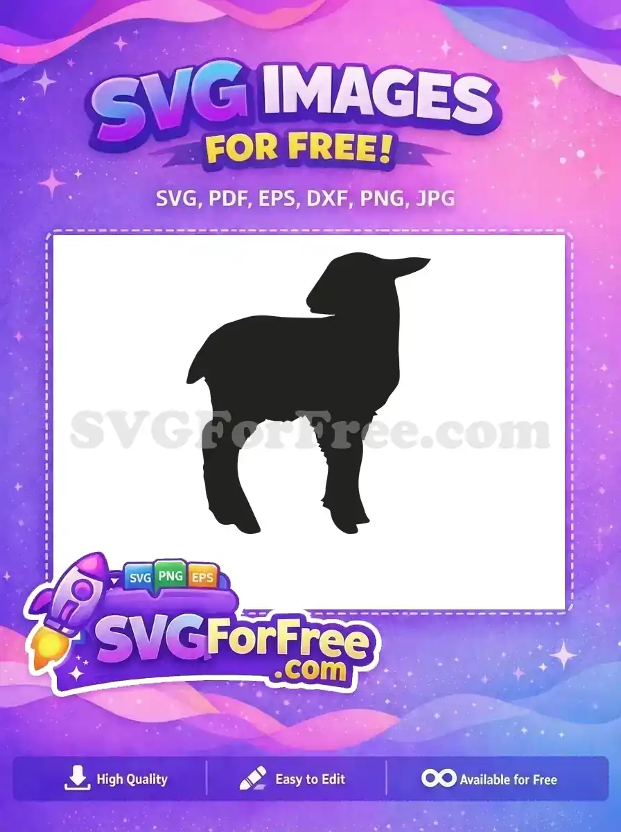 Free Standing Goat Free Silhouette Farm Animal Free SVG 5