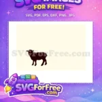 Free Standing Goat Free Silhouette Farm Animal Free SVG 6 - Instant Download