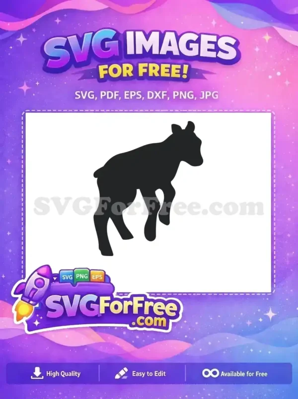 Free Goat Silhouette Free Leaping Kid Cartoon Free SVG