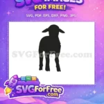 Free Baby Goat Silhouette Free Farm Animal Black Free SVG 1 - Instant Download