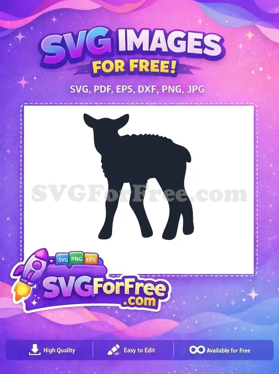 Free Goat Silhouette Free Cute Lamb Silhouette Farm Free SVG