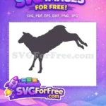 Free Leaping Goat Silhouette Free Barn Animal Farm Free SVG - Instant Download