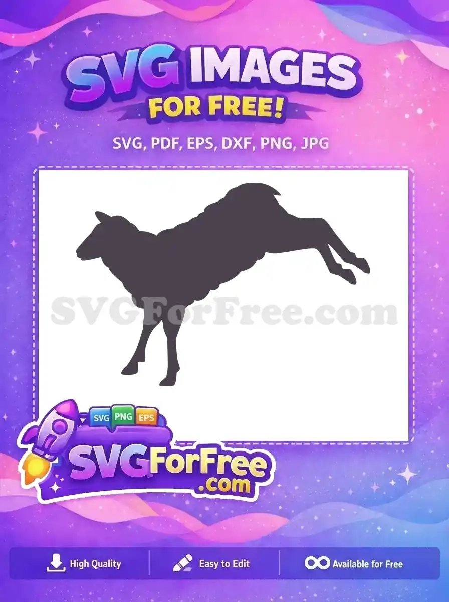 Free Leaping Goat Silhouette Free Barn Animal Farm Free SVG