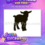 Free Baby Goat Silhouette Free Farm Animal Black Free SVG 2 - Instant Download