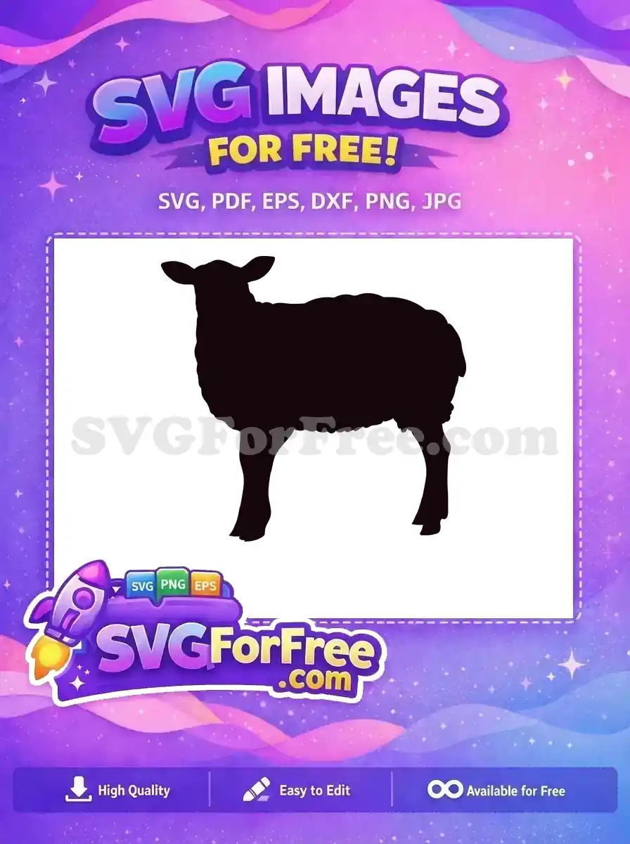 Free Standing Goat Free Farm Animal Silhouette Free SVG 4