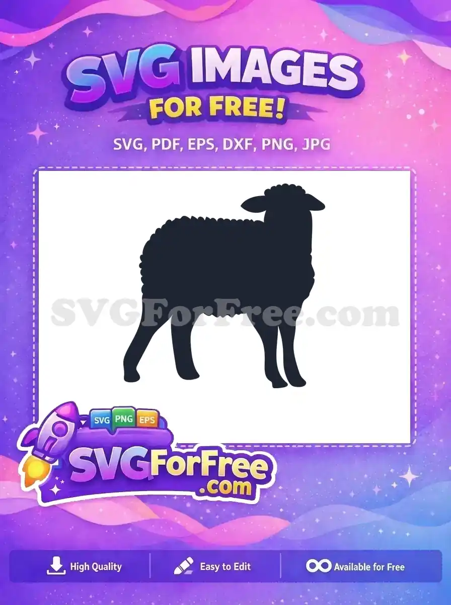 Free Woolly Goat Silhouette Free Farm Animal Simple Free SVG