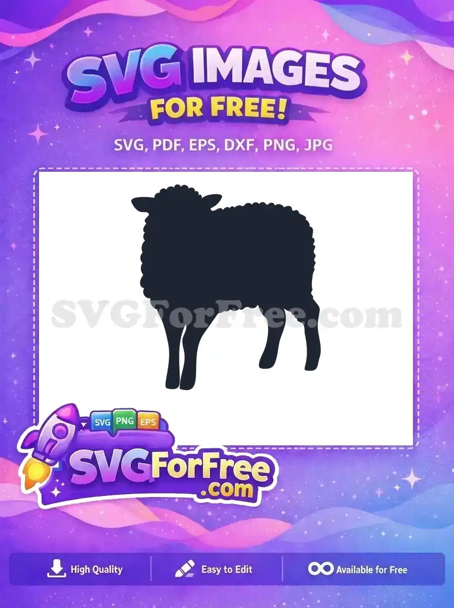 Free Curled Horns Free Wooly Texture Goat Silhouette Free SVG