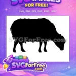 Free Grazing Goat Free Silhouette Farm Free SVG - Instant Download