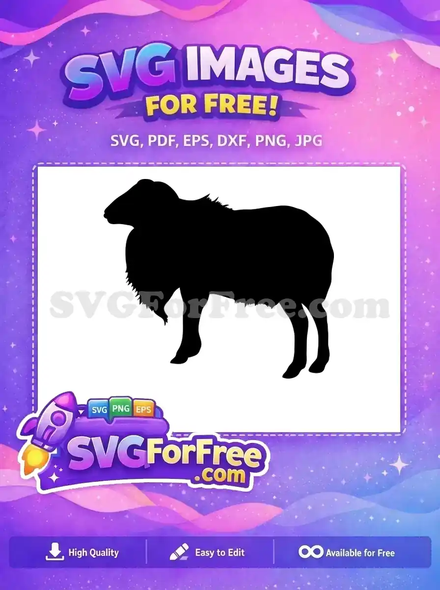 Free Detailed Goat Free Mountain Goat Silhouette Free SVG