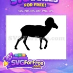 Free Black Horns Free Walking Goat Silhouette Free SVG - Instant Download