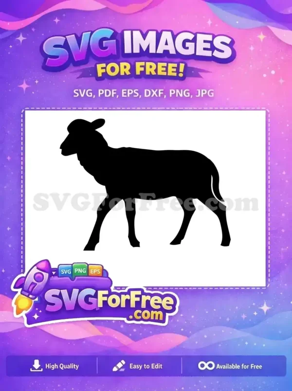 Free Walking Goat Free Farm Animal Silhouette Free SVG 3