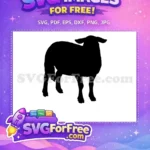 Free Upright Goat Free Black Silhouette Farm Free SVG - Instant Download