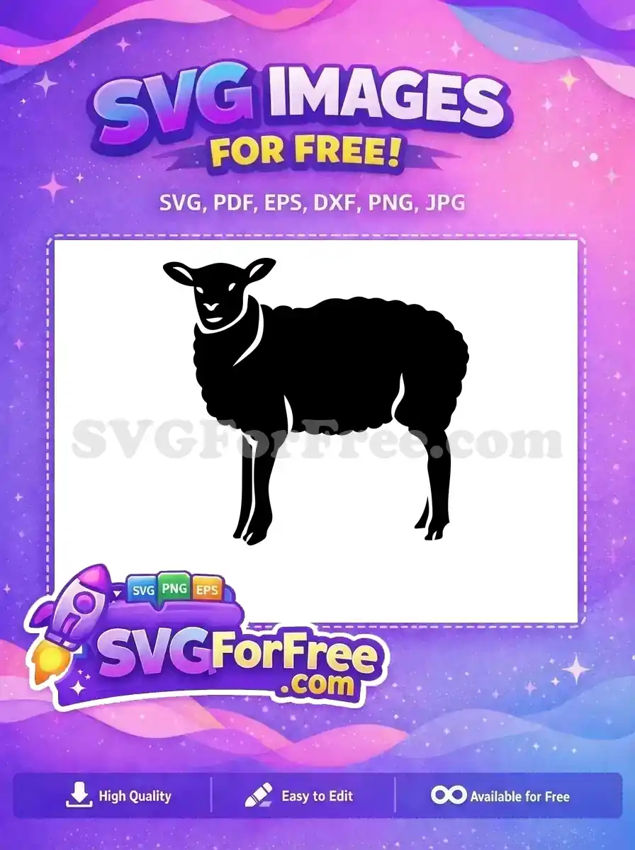 Free Black Goat Silhouette Free Farm Animal Cute Free SVG 1