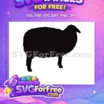 Free Black Goat Silhouette Free Farm Animal Portrait Free SVG - Instant Download
