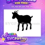 Free Standing Goat Free Farm Animal Silhouette Free SVG 6 - Instant Download