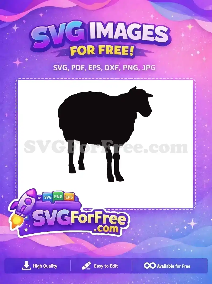 Free Farm Animal Free Wool Silhouette Goat Free SVG