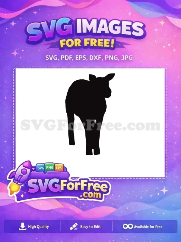 Free Standing Goat Free Farm Animal Silhouette Free SVG 8