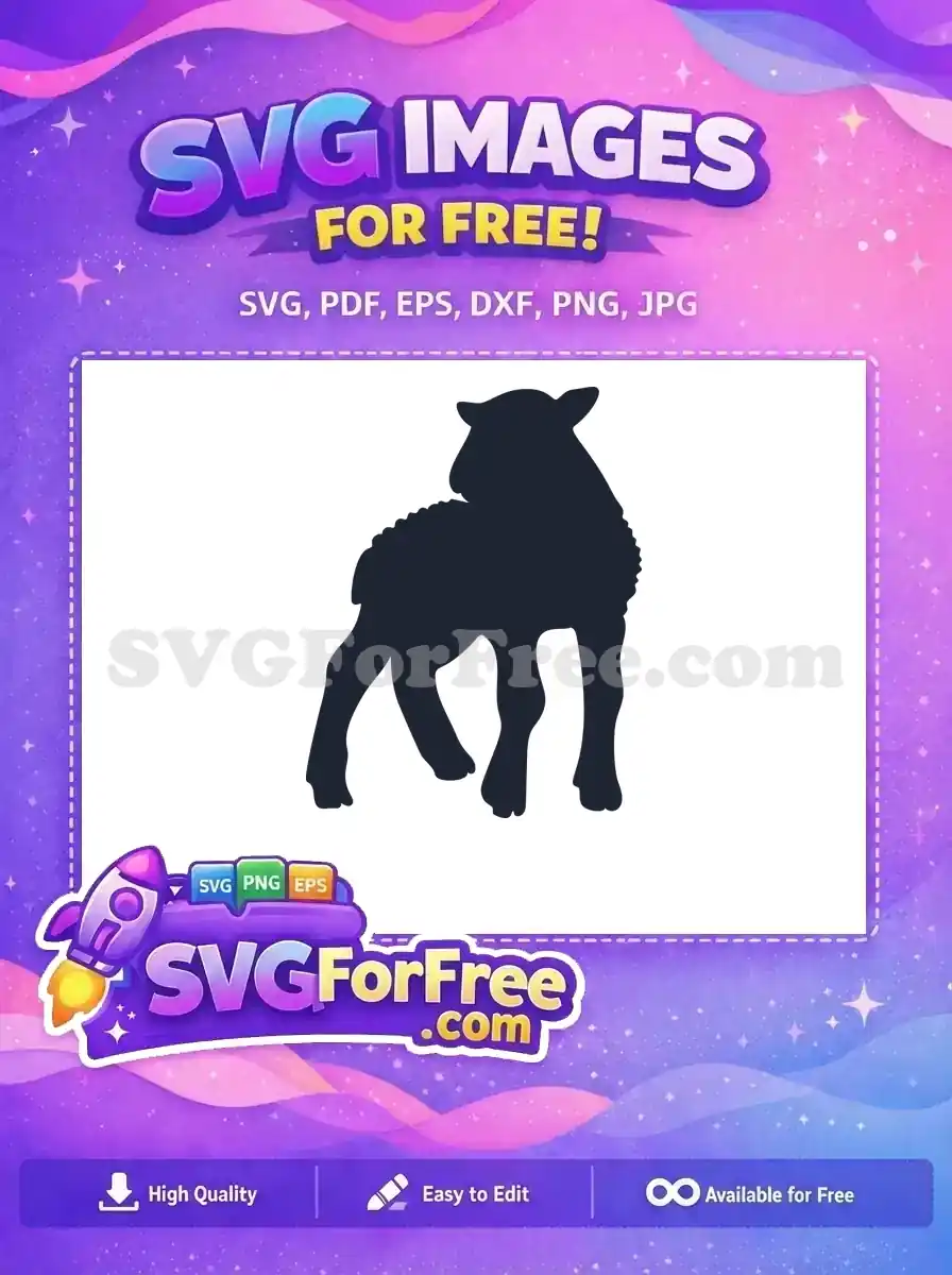 Free Upward Facing Free Lamb Silhouette Cartoon Free SVG