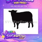 Free Black Goat Silhouette Free Farm Animal Design Free SVG 4 - Instant Download