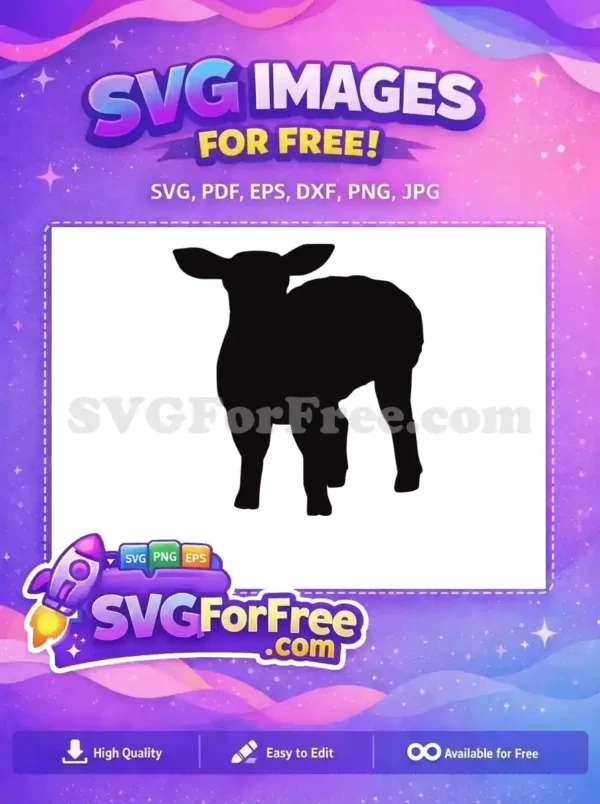 Free Black Goat Silhouette Free Farm Animal Cute Free SVG 2